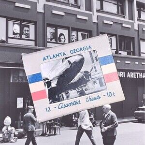 1950s Atlanta GA Souvenir Miniature Postcard Set 12 Views B&W Historic Ephemera